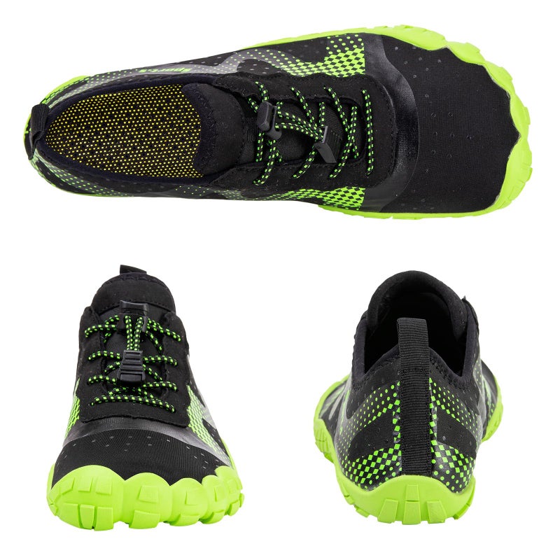WateLves Water Shoes for Men Women Barefoot Quick-Dry Aqua Sock Outdoor Athletic Sport Shoes Kayaking Boating Hiking Surfing Walking (A-Black/Green, 48) - Image 4